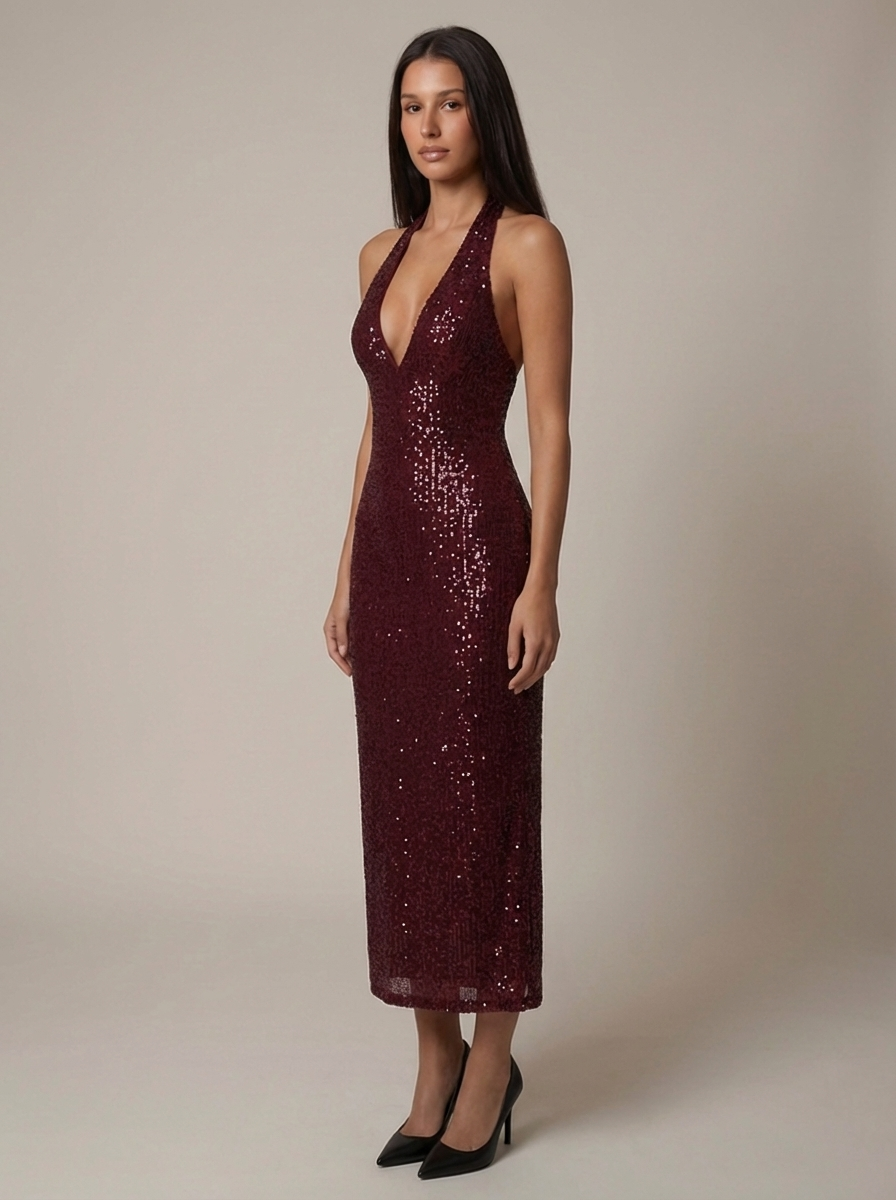 Vestido Midi de Lentejuelas Emily