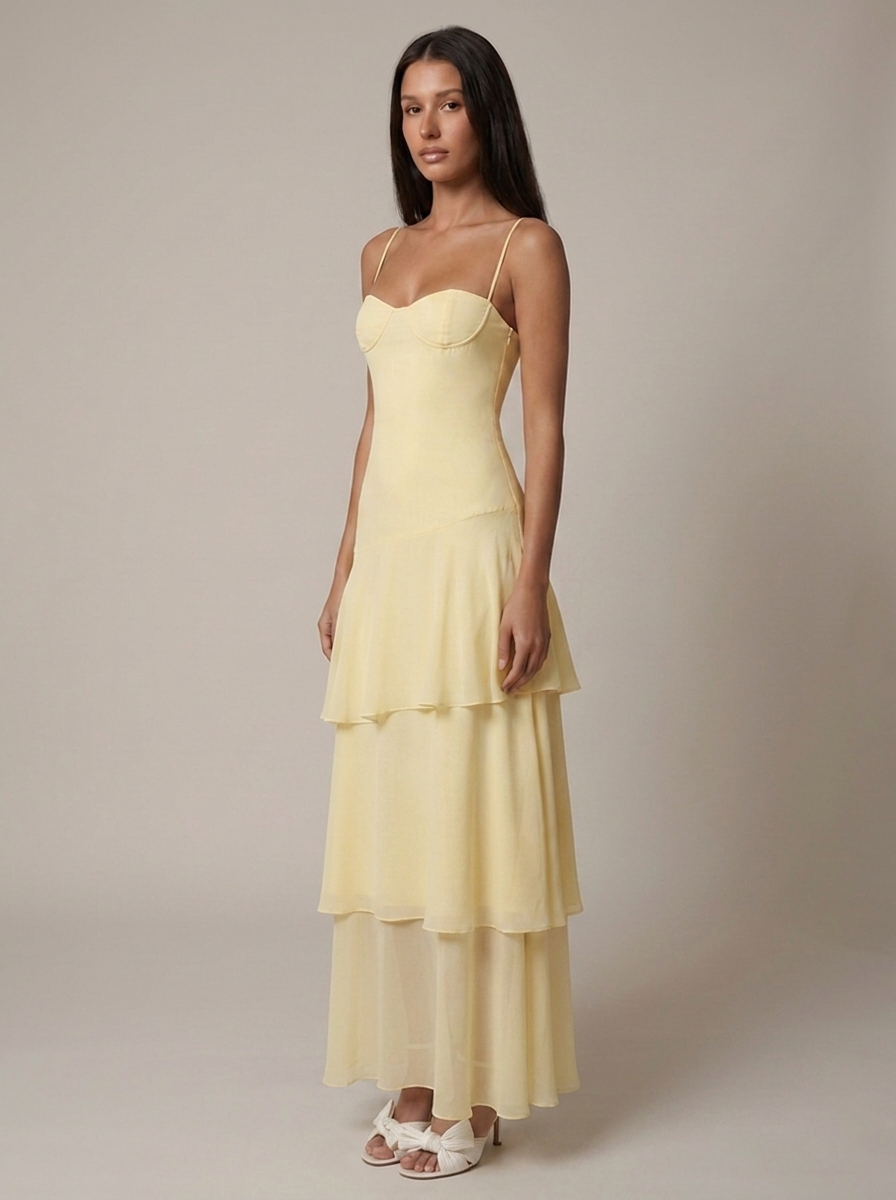 Vestido Maria Maxi con Volantes