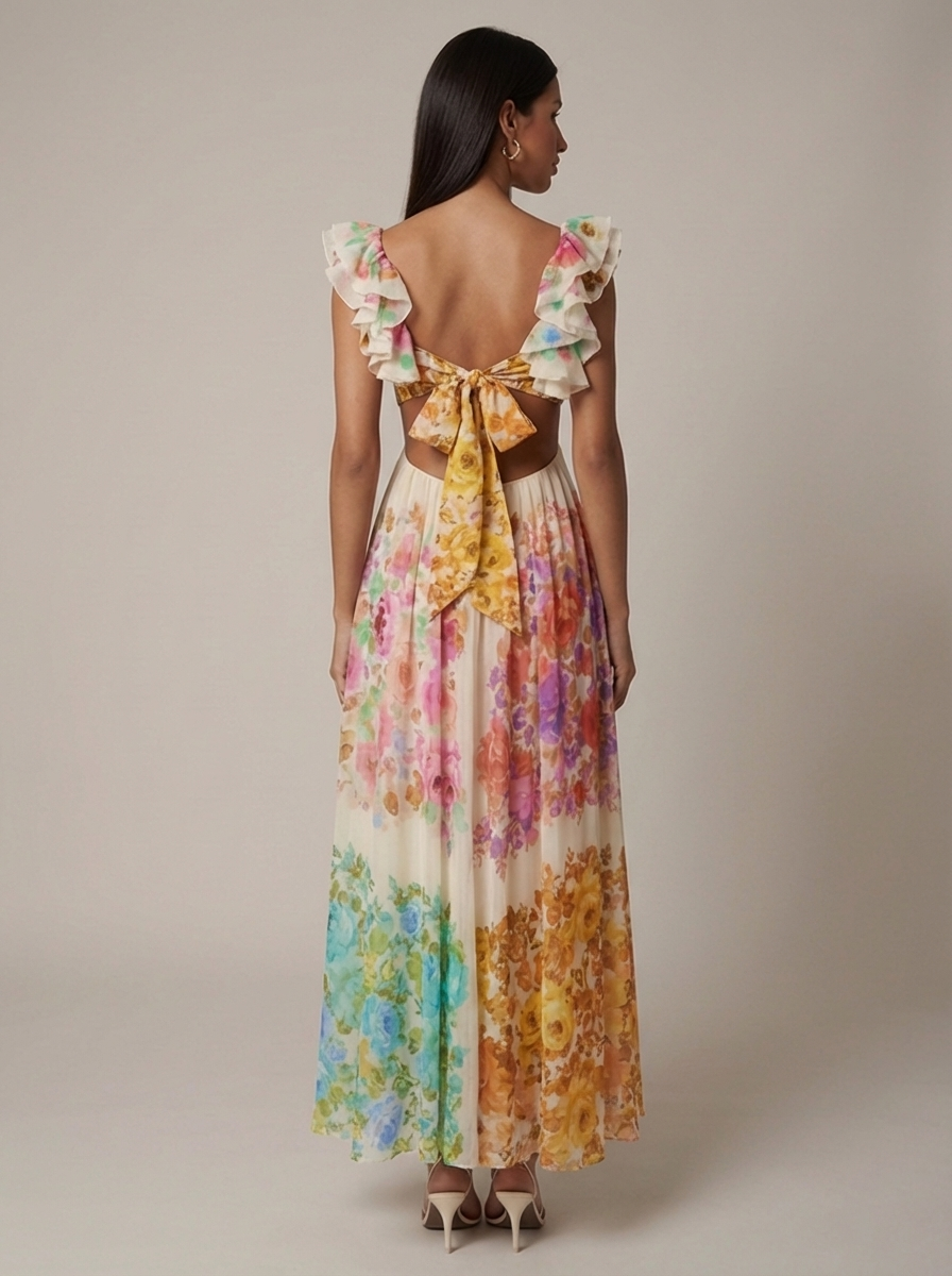 Vestido Midi Raye