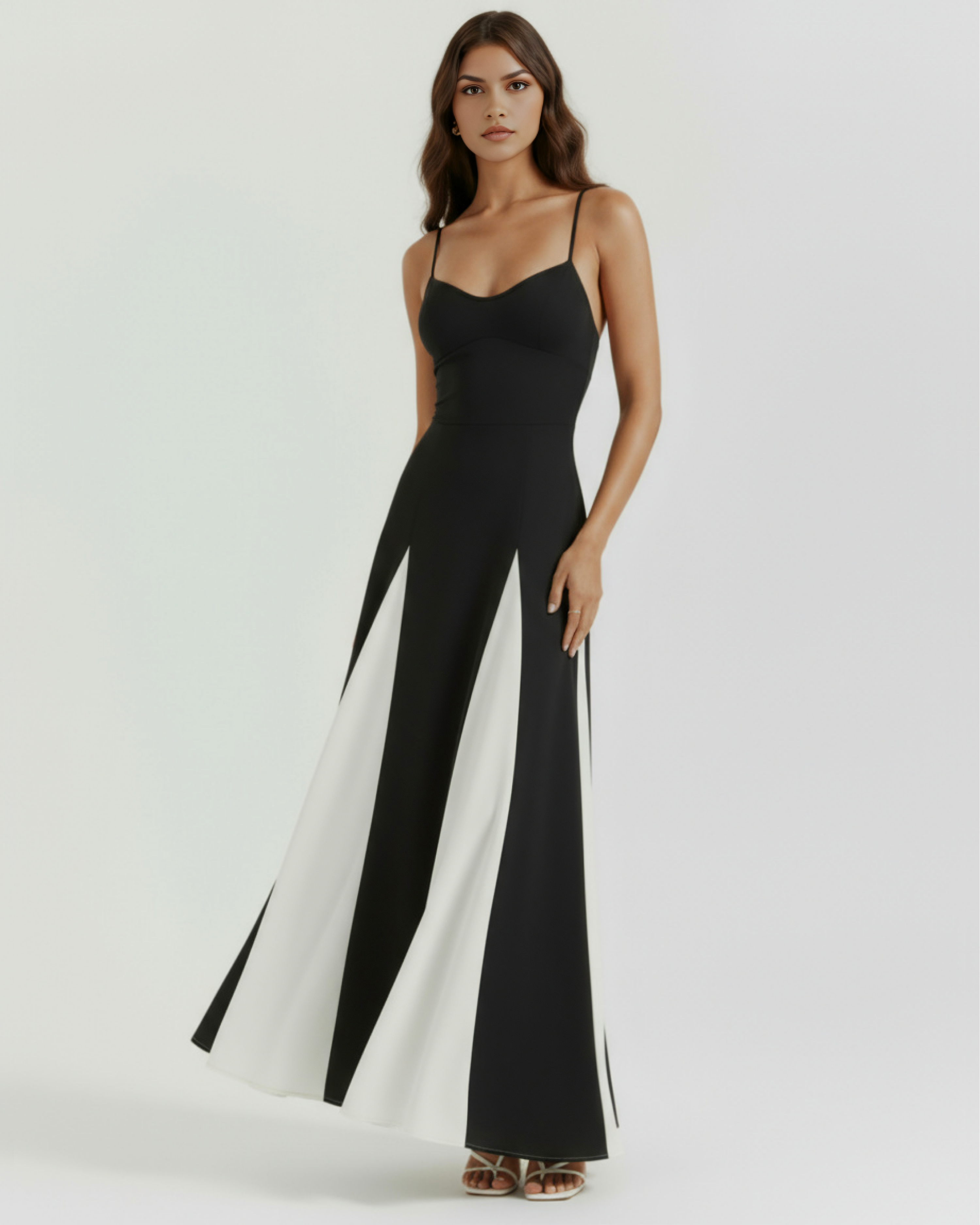 Vestido Maxi Contrastes