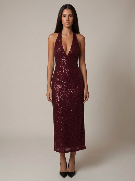 Vestido Midi de Lentejuelas Emily