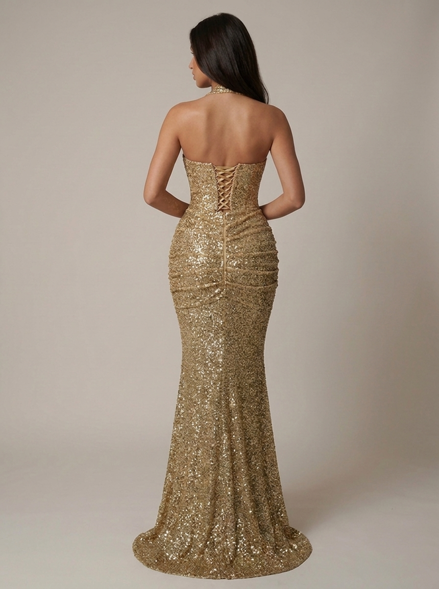 Vestido Maxi Dorado